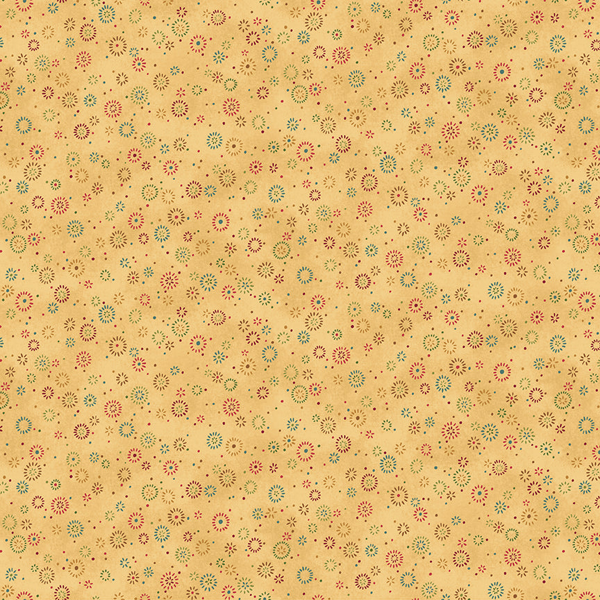 Star Of Wonder - Star of Light Twinkle Gold 6330 by Nancy Halvorsen for Benartex Fabrics (sold in 25cm increments)