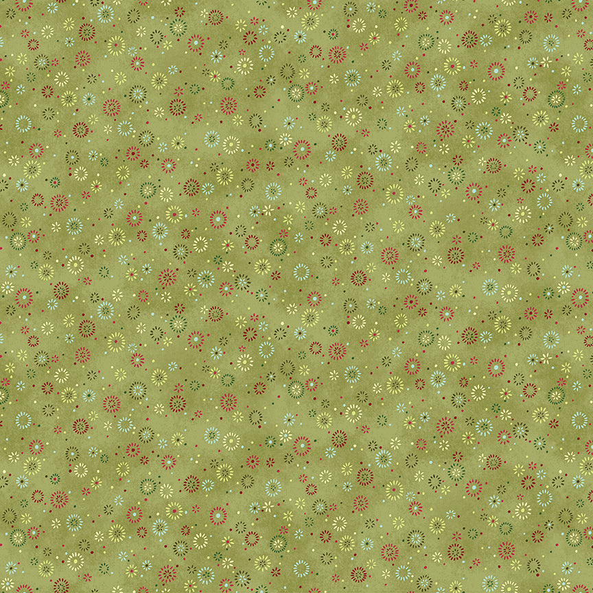 Star Of Wonder - Star of Light Twinkle Green 6344 by Nancy Halvorsen for Benartex Fabrics (sold in 25cm increments)