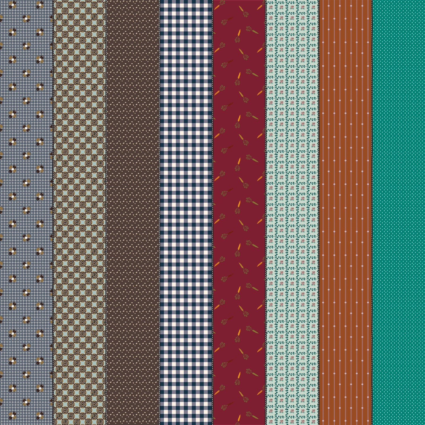 Gathered Lollies Five Blender Trentham M1829412 by Jen Kingwell for Moda Fabrics (sold in 25cm increments)