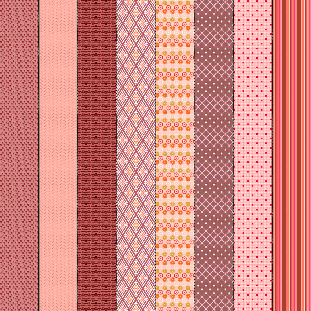 Gathered Lollies Six Blender Hazel M1829511 by Jen Kingwell for Moda Fabrics (sold in 25cm increments)