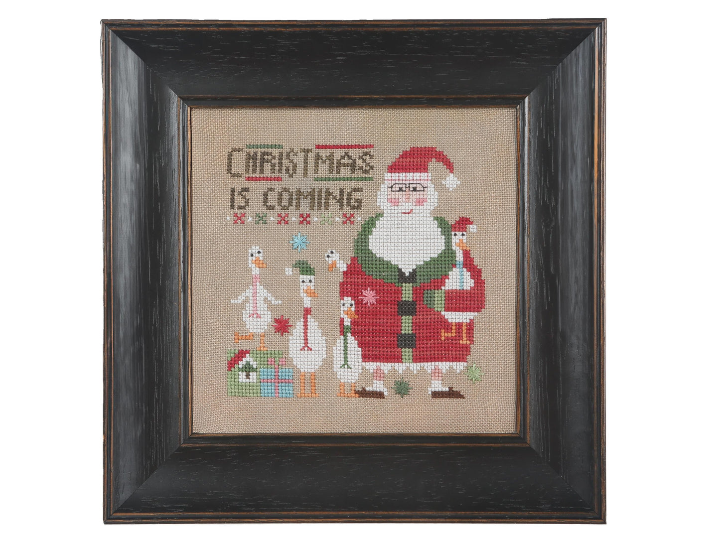 Wee Santa 2025 Cross Stitch Pattern Heart in Hand
