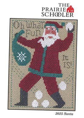 2025 Santa Cross Stitch Pattern by The Prairie Schooler