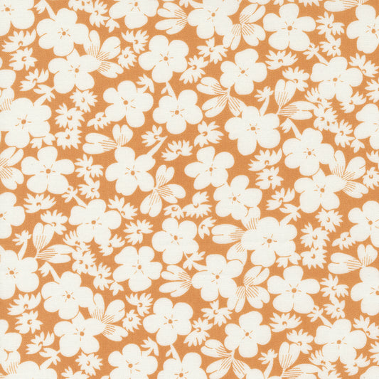 Fruit Cocktail Tangerine Flour Sack Meadow Florals M2046617 by Figtree Quilts for Moda (sold in 25cm increments)
