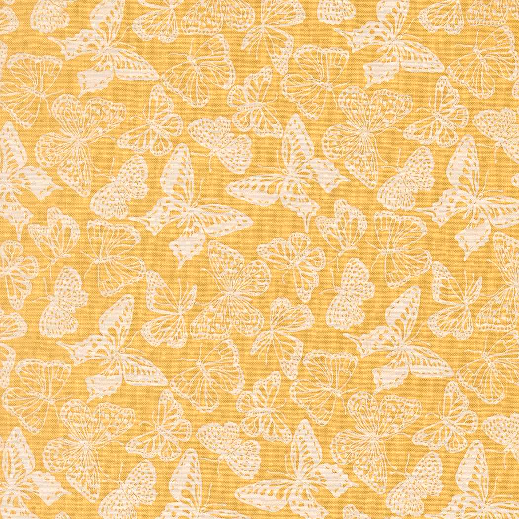 My Secret Garden Flutter Flutter Sunflower M2098432 by Stacy Iest Hsu for Moda Fabrics (sold in 25cm increments)
