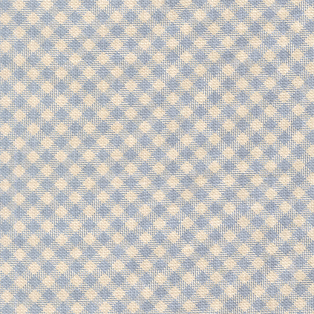 My Secret Garden Crawling Gingham Sky M2098735 by Stacy Iest Hsu for Moda Fabrics (sold in 25cm increments)