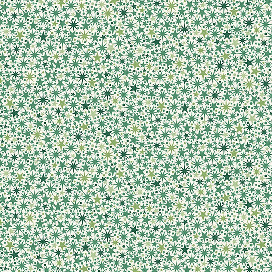 The Nutcracker Twinkle Cream Green M225QG by Makower UK (sold in 25cm increments)