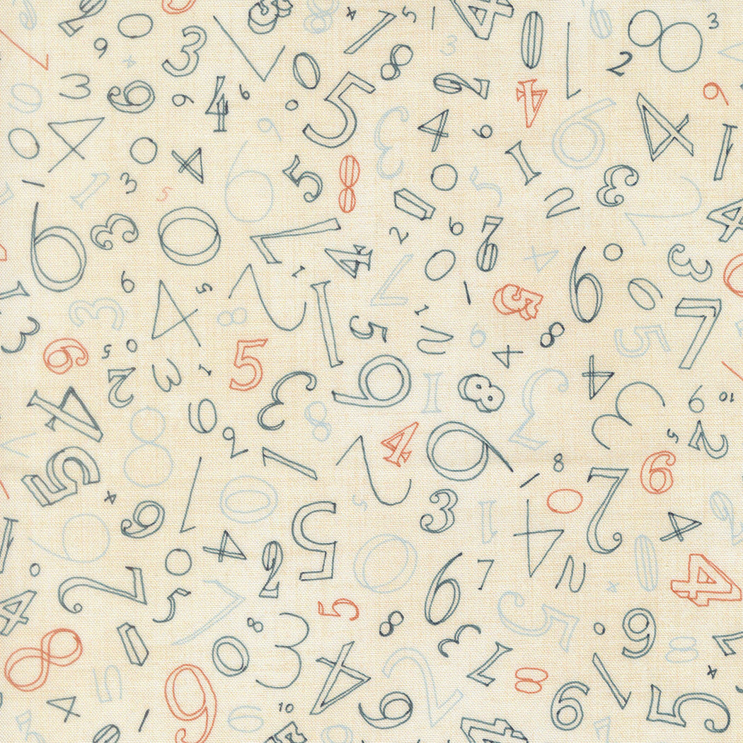 Data Numerals Lovelace M2467112 by Janet Clare for Moda Fabrics (sold in 25cm increments)