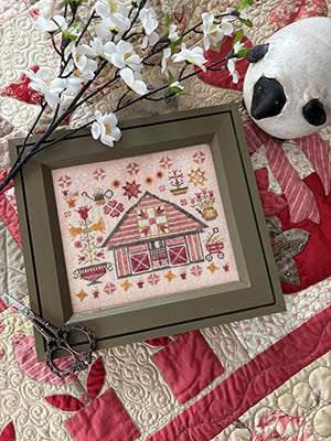 Spring Quilt Barn Cross Stitch Pattern Pansy Patch Quilts and Stitchery