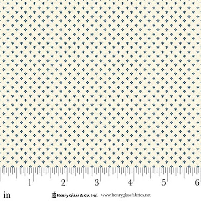 Seasonal Shirtings Blue Tiny Bud 2567-07 by Stacy West for Henry Glass Fabrics (sold in 25cm increments)
