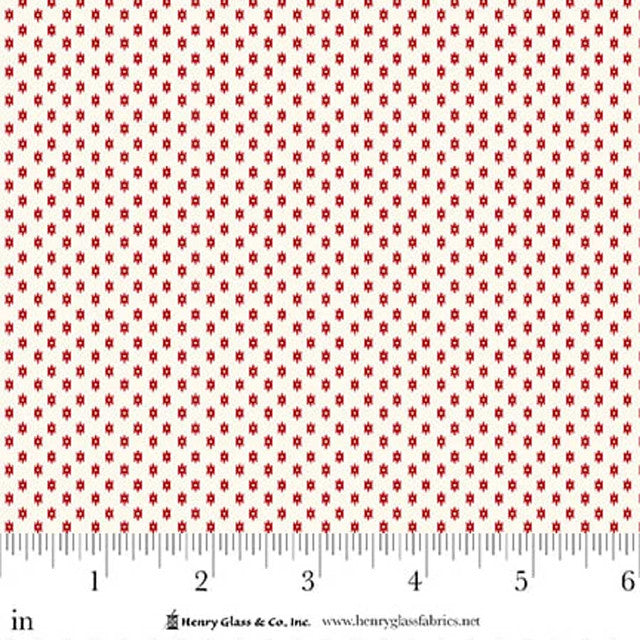 Seasonal Shirtings Red Geometric 2571-08 by Stacy West for Henry Glass Fabrics (sold in 25cm increments)