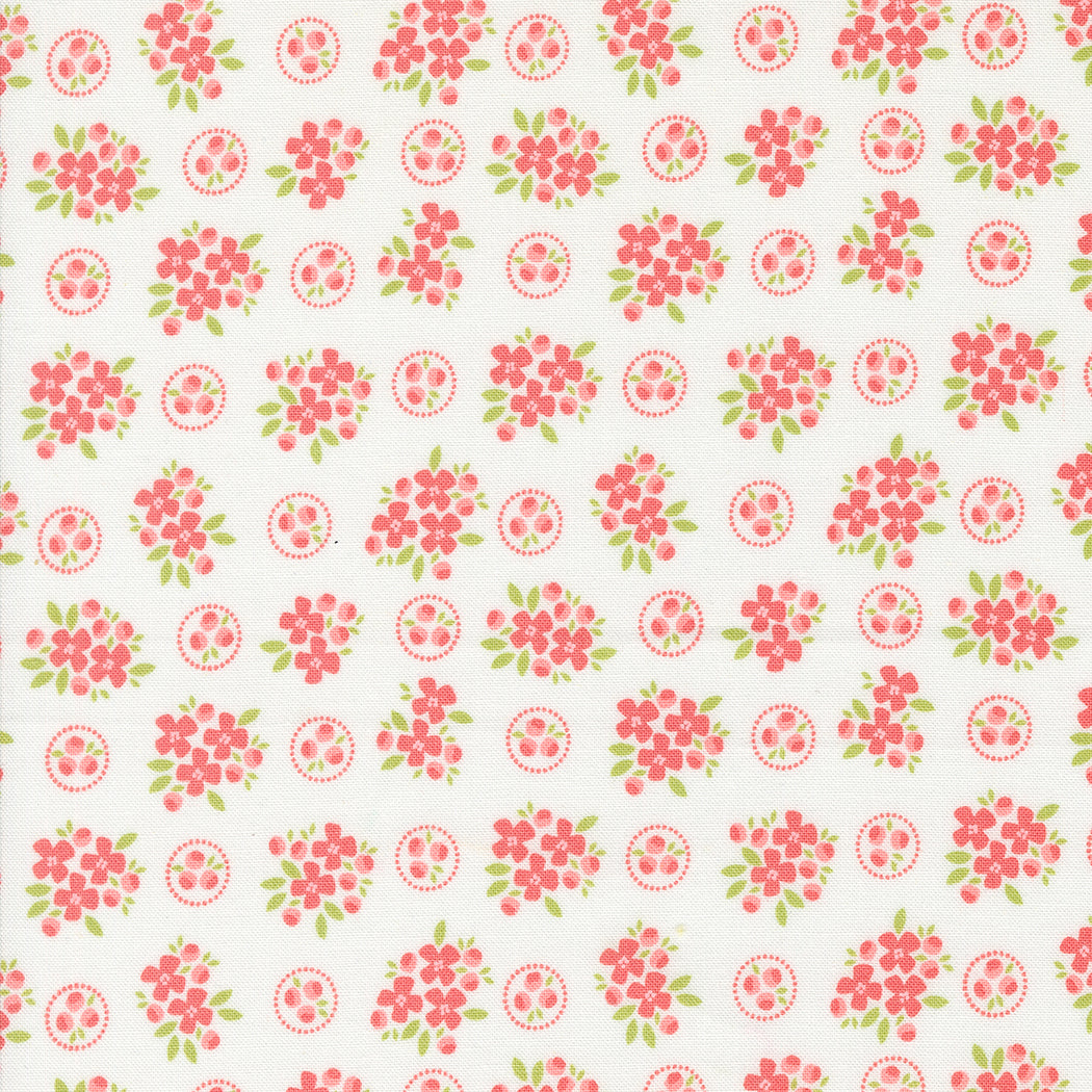 Cali & Co Cloud Flamingo Posie M2919111 by Coriander Quilts for Moda Fabrics (sold in 25cm increments)