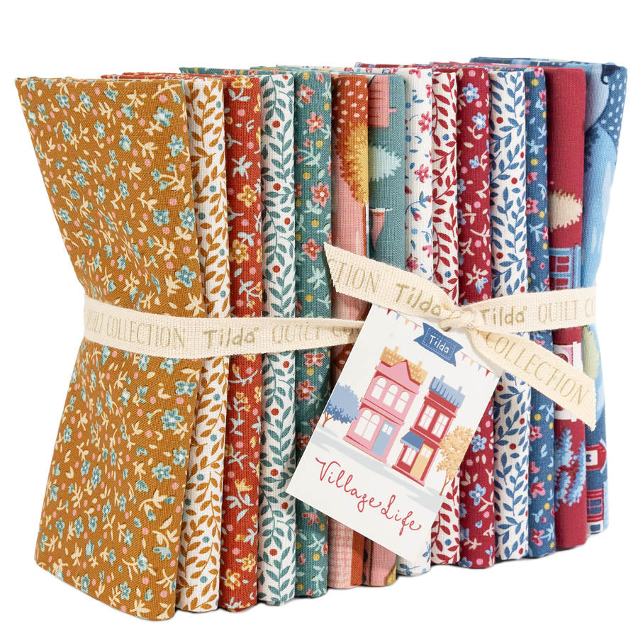Tilda Village Life Blenders Fat Quarter Bundle by Tilda
