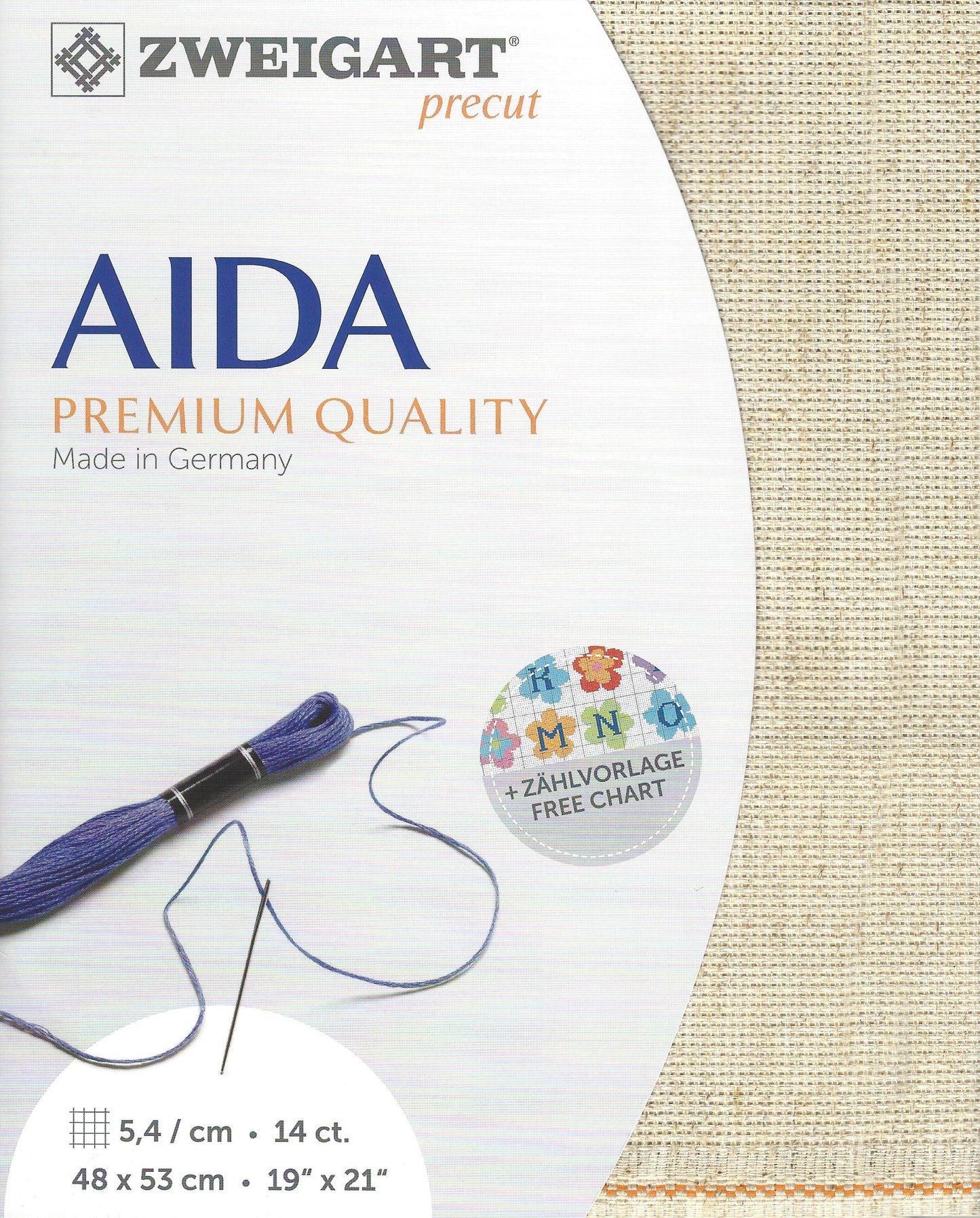Zweigart AIDA 14Ct Rustico Pre-cut