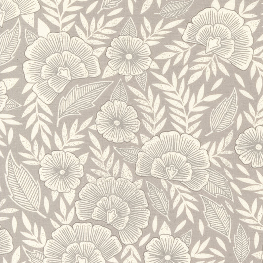 Flower Press Stone Scattered Florals by Katharine Watson of Moda fabrics (sold in 25cm increments)
