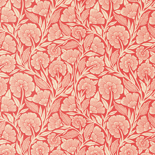 Flower Press Ginger Curved Florals by Katharine Watson of Moda fabrics (sold in 25cm increments)