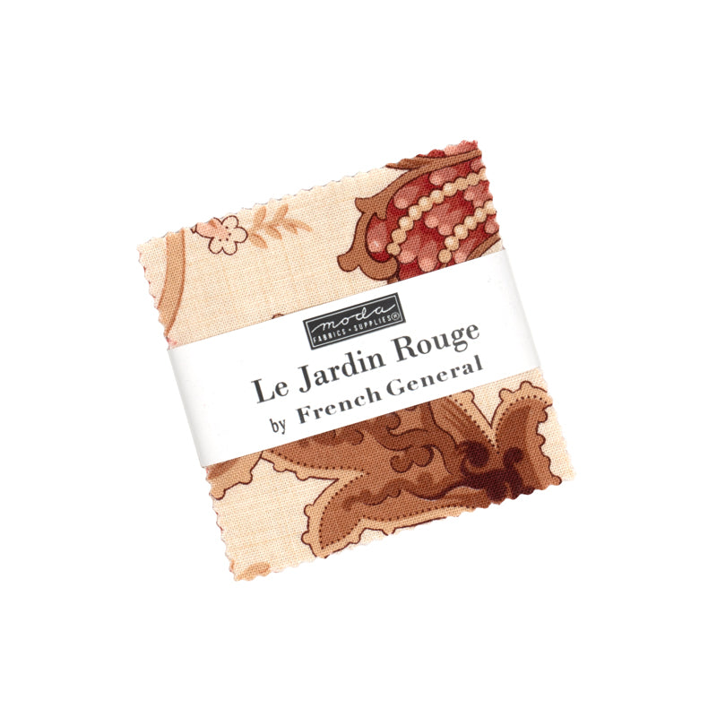 Le Jardin Rouge Mini Charm Pack by French General for Moda Fabrics