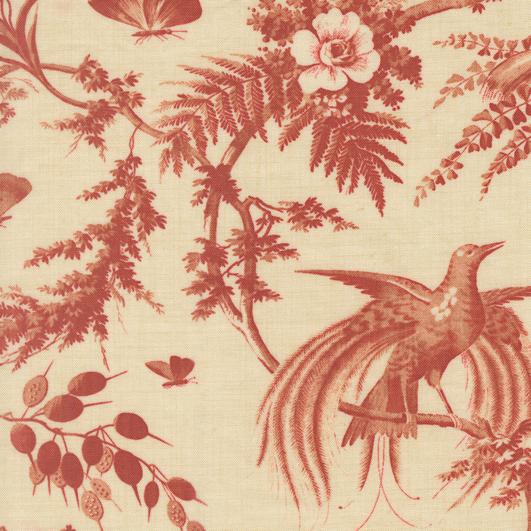 Le Jardin Rouge Marguerette Bird Pearl M3615114 by French General for Moda Fabrics (Sold in 25cm increments)