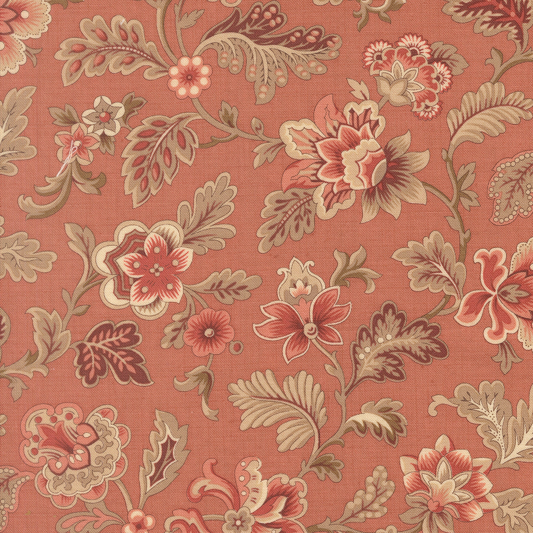 Le Jardin Rouge Tournesal Clay M3615212 by French General for Moda Fabrics (Sold in 25cm increments)