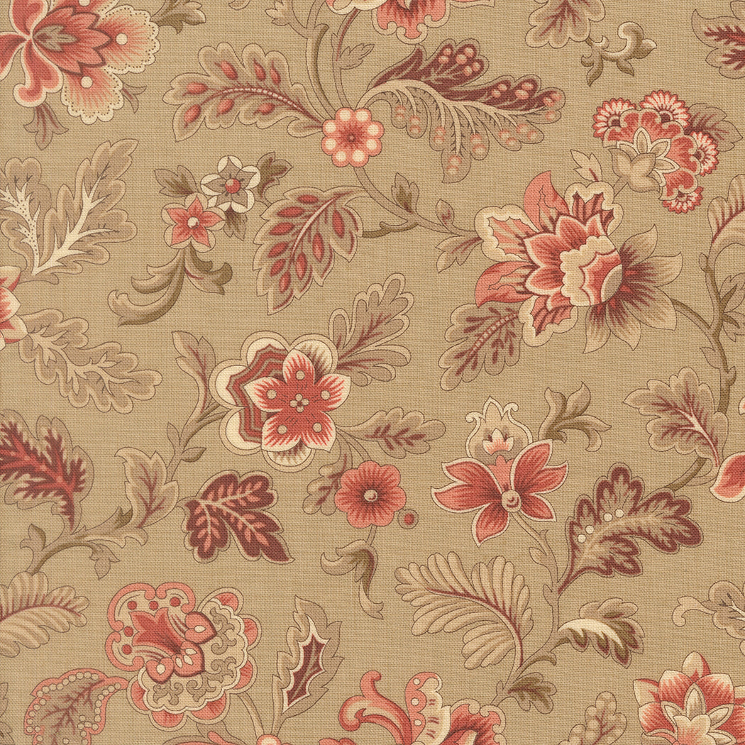 Le Jardin Rouge Tournesal Roche M3615213 by French General for Moda Fabrics (Sold in 25cm increments)