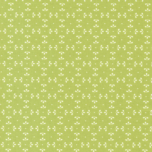 Favorite Things Chartreuse Snowflakes M3765525 by Sherri and Chelsi for Moda Fabrics (sold in 25cm increments)
