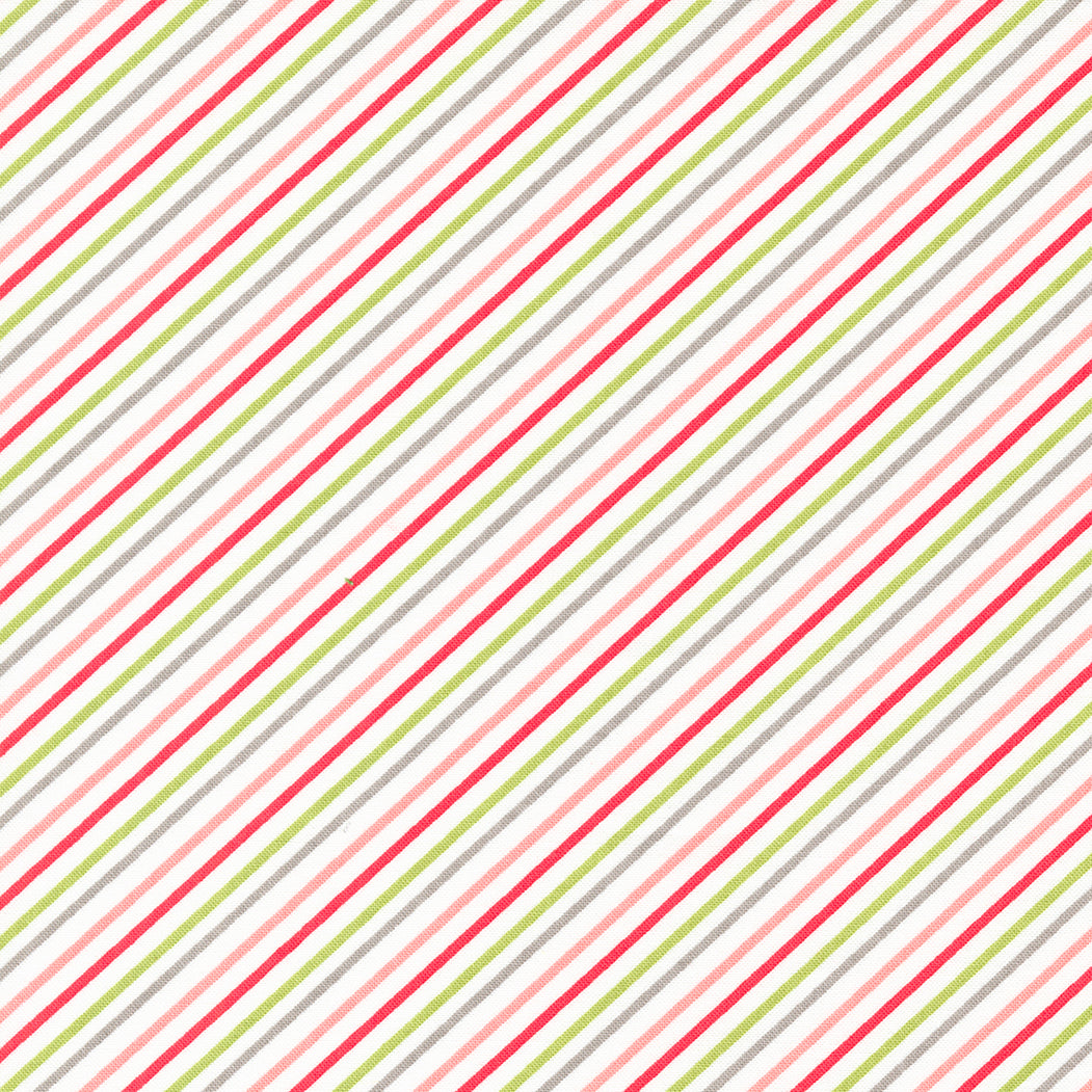 Favorite Things Snow Stripe M3765611 by Sherri and Chelsi for Moda Fabrics (sold in 25cm increments)