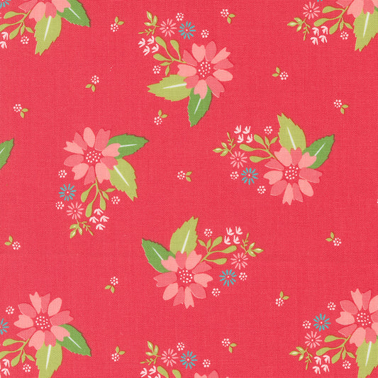 Strawberry Lemonade Floral Strawberry M3767114 from Sherri & Chelsi for Moda Fabrics (sold in 25cm increments)