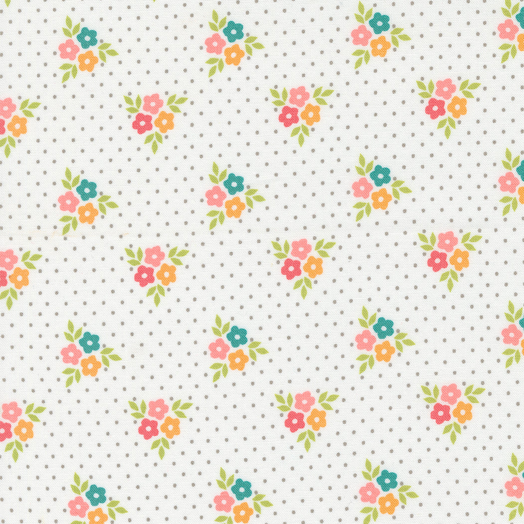Strawberry Lemonade Bouquet Floral Cloud M3767211 from Sherri & Chelsi for Moda Fabrics (sold in 25cm increments)