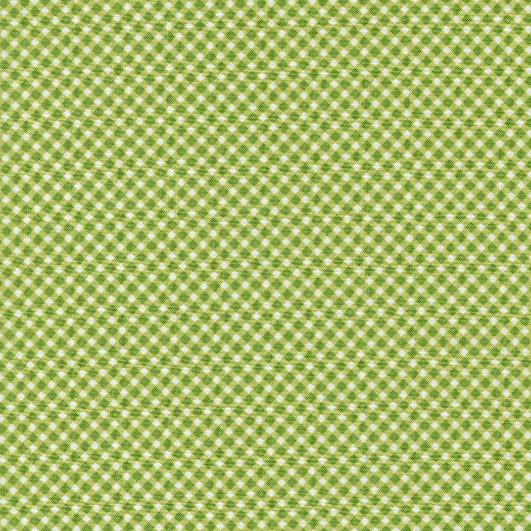 Strawberry Lemonade Gingham Check Lime M376719 from Sherri & Chelsi for Moda Fabrics (sold in 25cm increments)