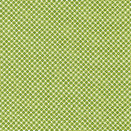 Strawberry Lemonade Gingham Check Lime M376719 from Sherri & Chelsi for Moda Fabrics (sold in 25cm increments)