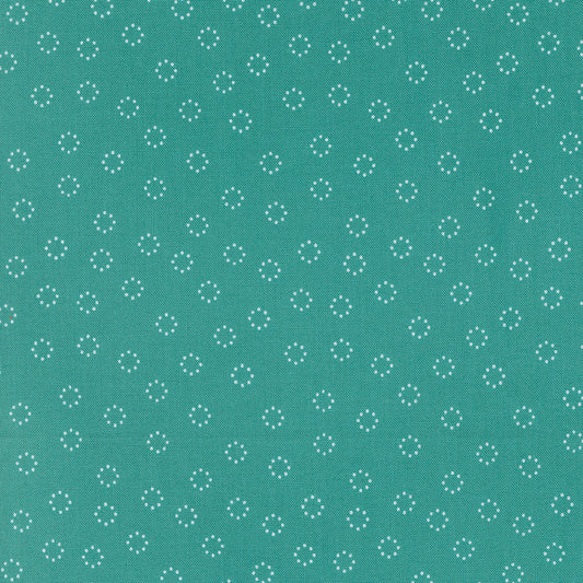 Strawberry Lemonade Daisy Dots Teal M3767721 from Sherri & Chelsi for Moda Fabrics (sold in 25cm increments)