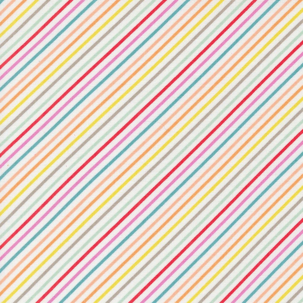 Laguna Sunrise Stripe Off White M3768711 by Sherri and Chelsi for Moda Fabrics (sold in 25cm increments)