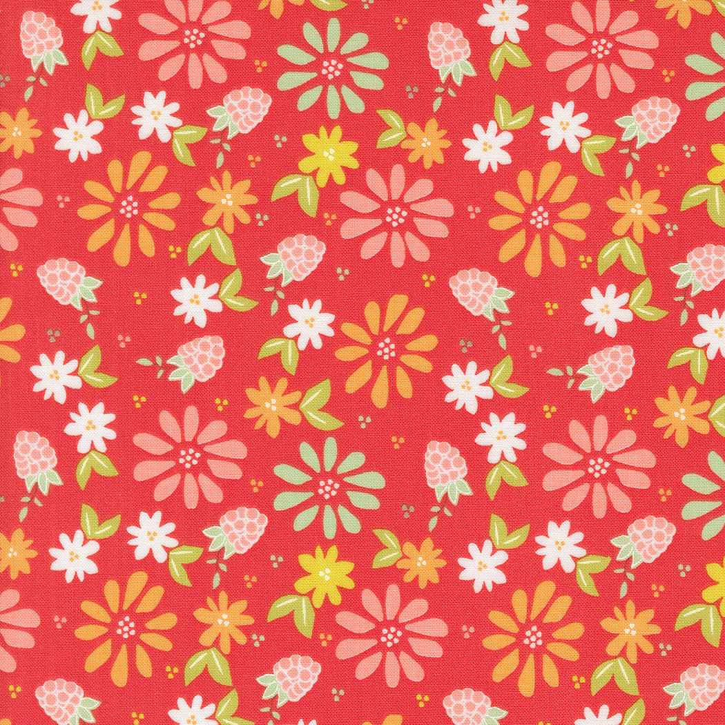 Raspberry Summer Spring Berries Raspberry M3769013 by Sherri & Chelsi for Moda Fabrics (sold in 25cm increments)