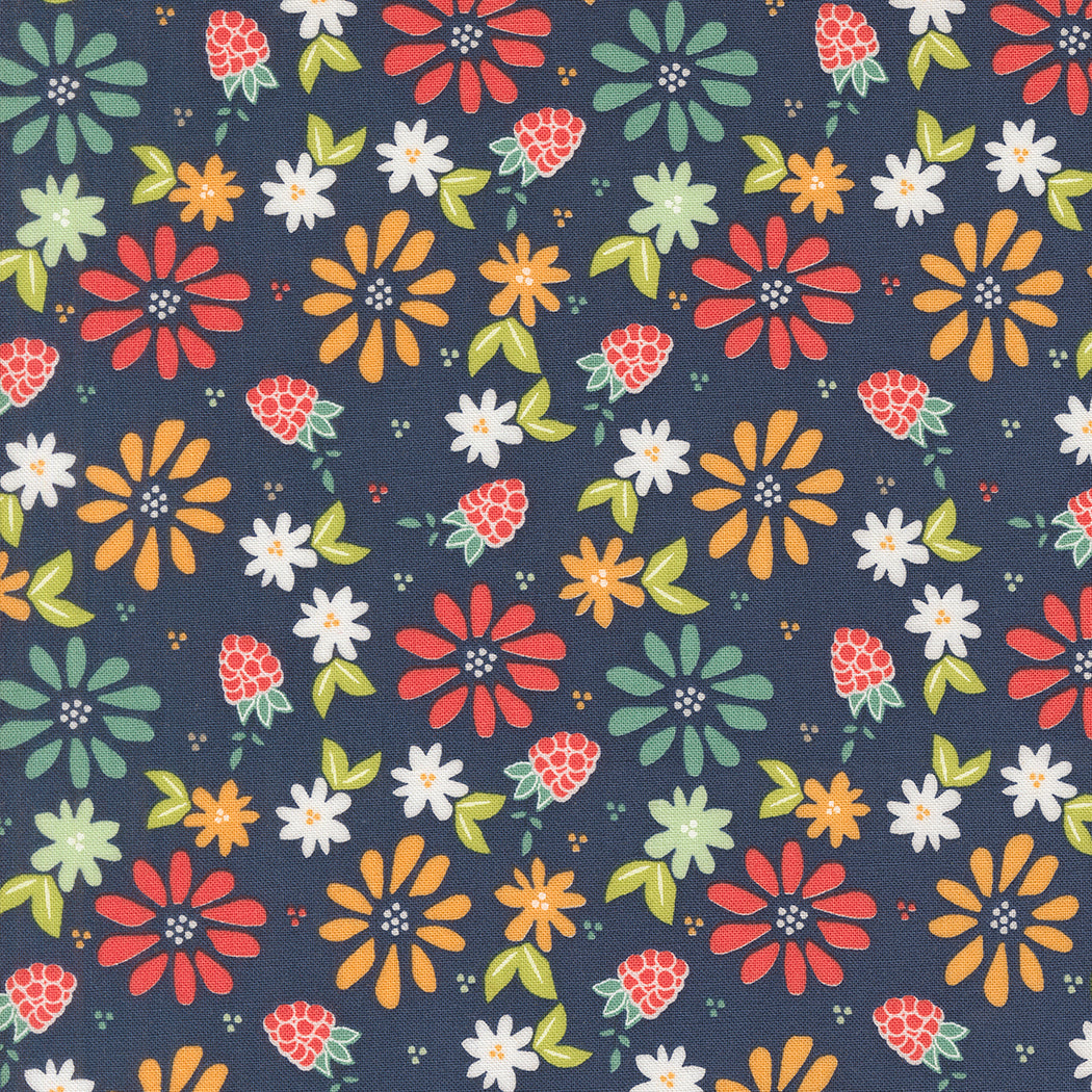 Raspberry Summer Spring Berries Blueberry M3769020 by Sherri & Chelsi for Moda Fabrics (sold in 25cm increments)
