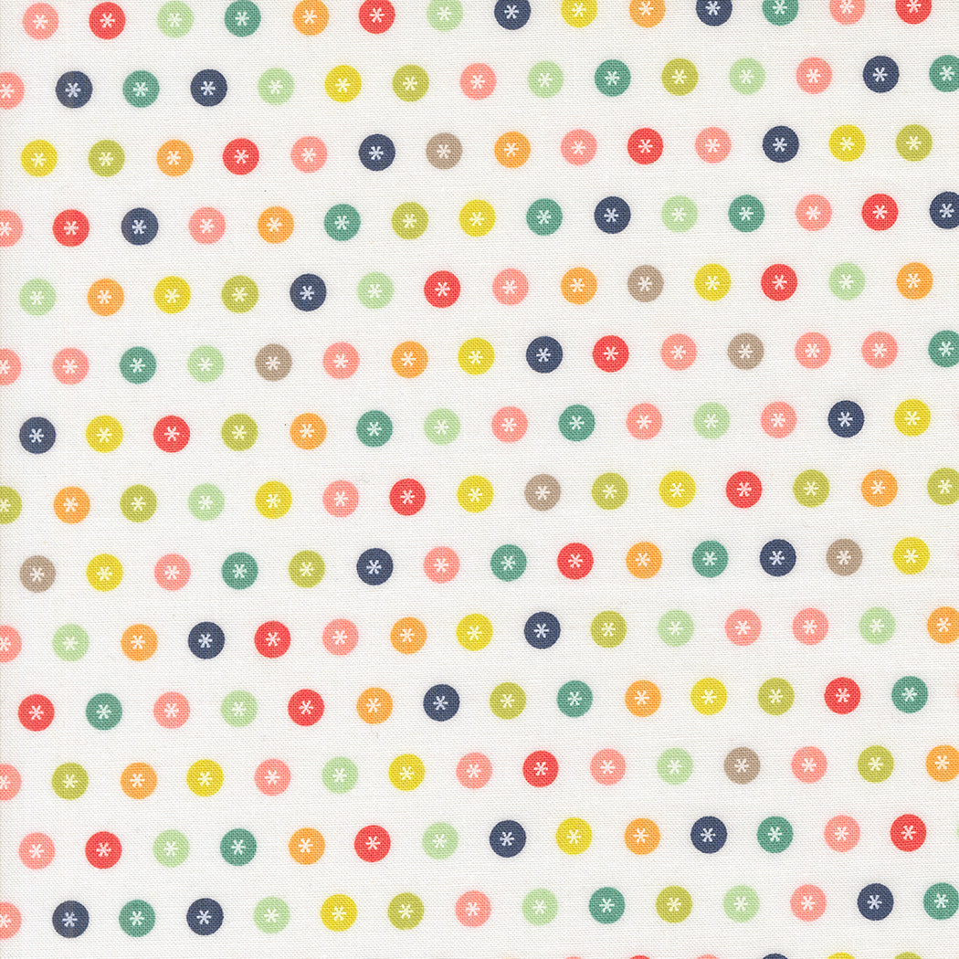 Raspberry Summer Dots Cloud M3769211 by Sherri & Chelsi for Moda Fabrics (sold in 25cm increments)