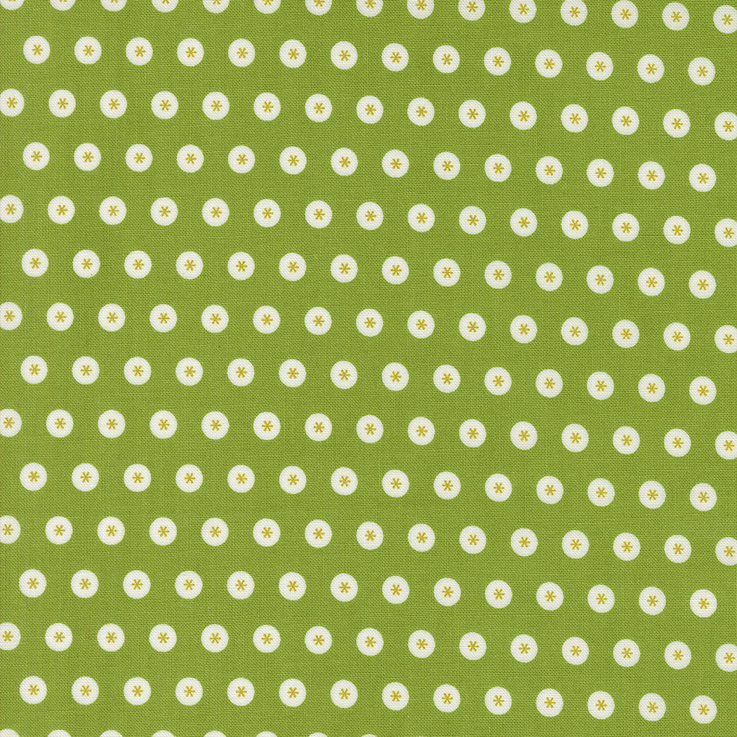 Raspberry Summer Dots Fresh Grass M3769218 by Sherri & Chelsi for Moda Fabrics (sold in 25cm increments)