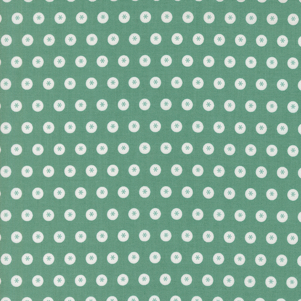 Raspberry Summer Dots Teal M3769219 by Sherri & Chelsi for Moda Fabrics (sold in 25cm increments)