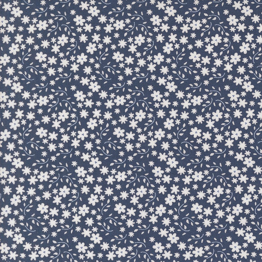 Raspberry Summer Blossom Blueberry M3769320 by Sherri & Chelsi for Moda Fabrics (sold in 25cm increments)