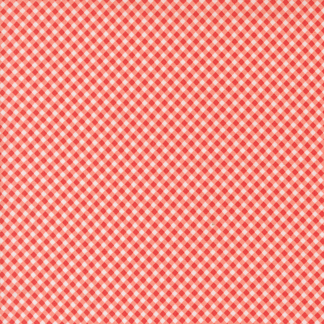 Raspberry Summer Gingham Carnation M3769712 by Sherri & Chelsi for Moda Fabrics (sold in 25cm increments)