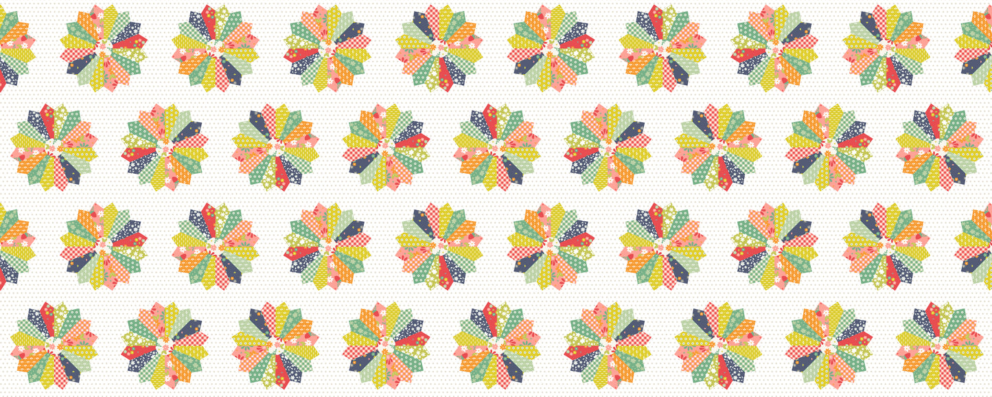 Raspberry Summer Dresdan Cheater M3769811 by Sherri & Chelsi for Moda Fabrics (sold in 25cm increments)