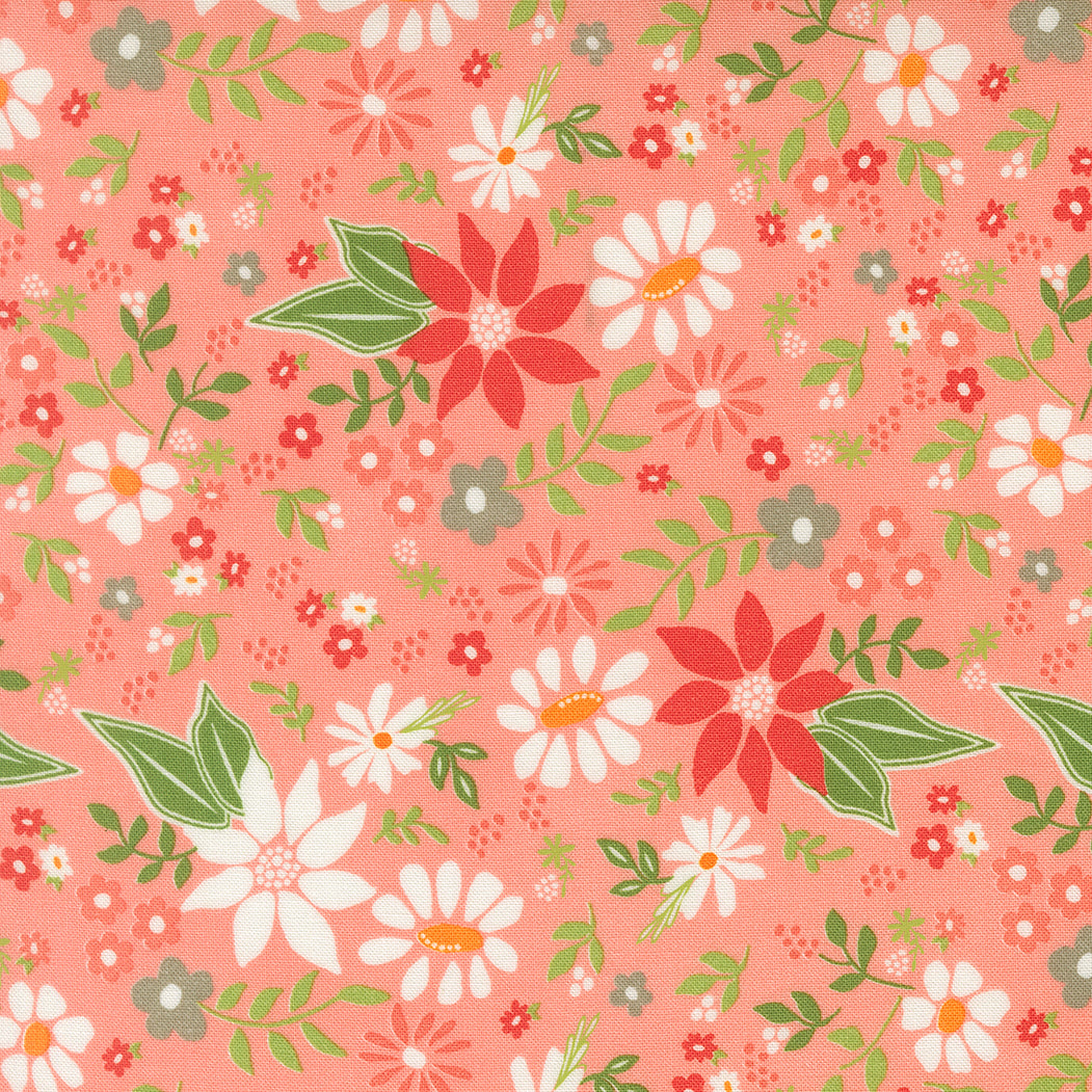 Poinsettia & Pear Floral Carnation M3771015 by Sherri & Chelsi for Moda fabrics (sold in 25cm increments)