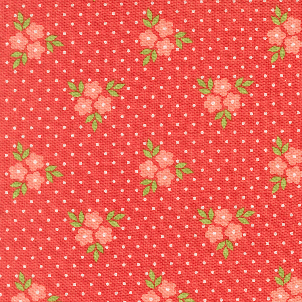 Poinsettia & Pear Bouquet Geranium M3771216 by Sherri & Chelsi for Moda fabrics (sold in 25cm increments)