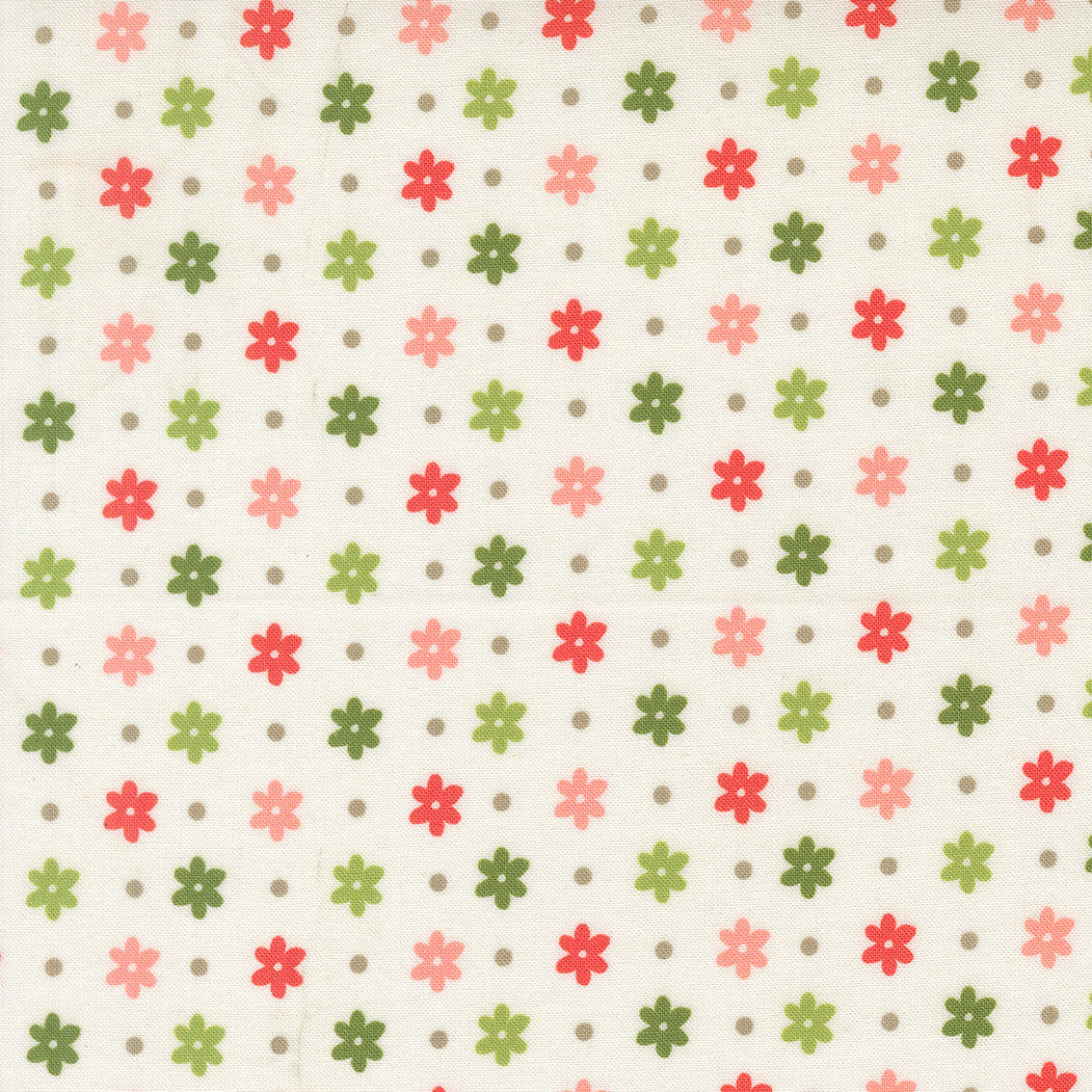 Poinsettia & Pear Daisy Dot Cloud M3771311 by Sherri & Chelsi for Moda fabrics (sold in 25cm increments)