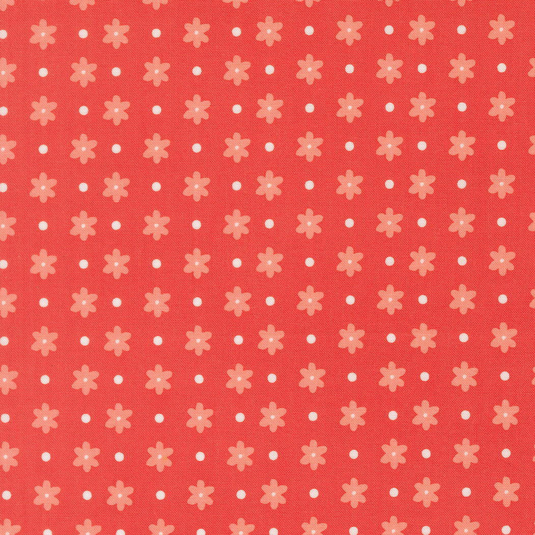 Poinsettia & Pear Daisy Dot Geranium M3771316 by Sherri & Chelsi for Moda fabrics (sold in 25cm increments)