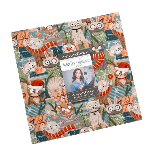 Purrfect Christmas Layer Cake by Elena Amo for Moda fabrics