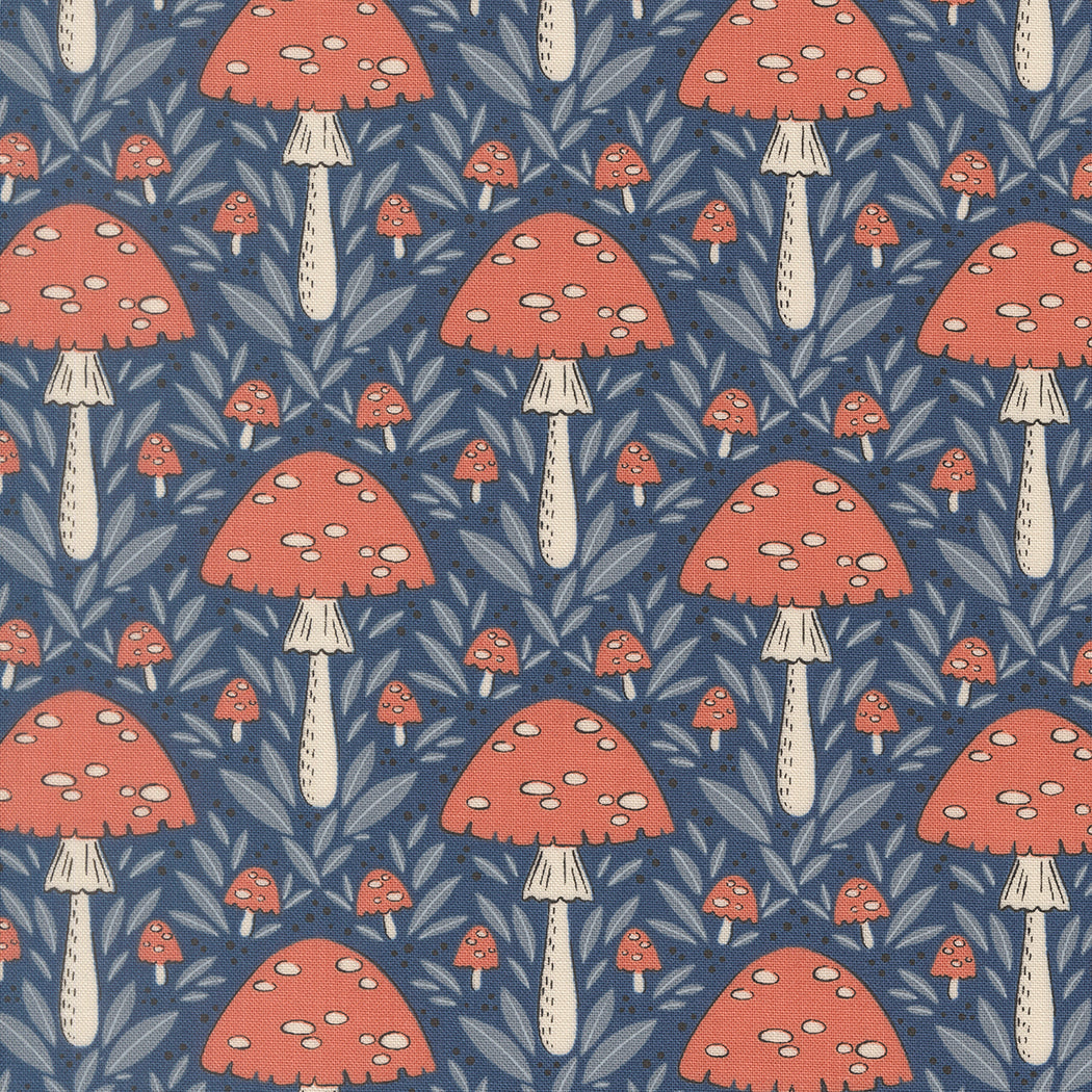 Natures Sketchbook Mushroom Twilight M3907216 by Elena Amo for Moda fabrics (sold in 25cm increments)