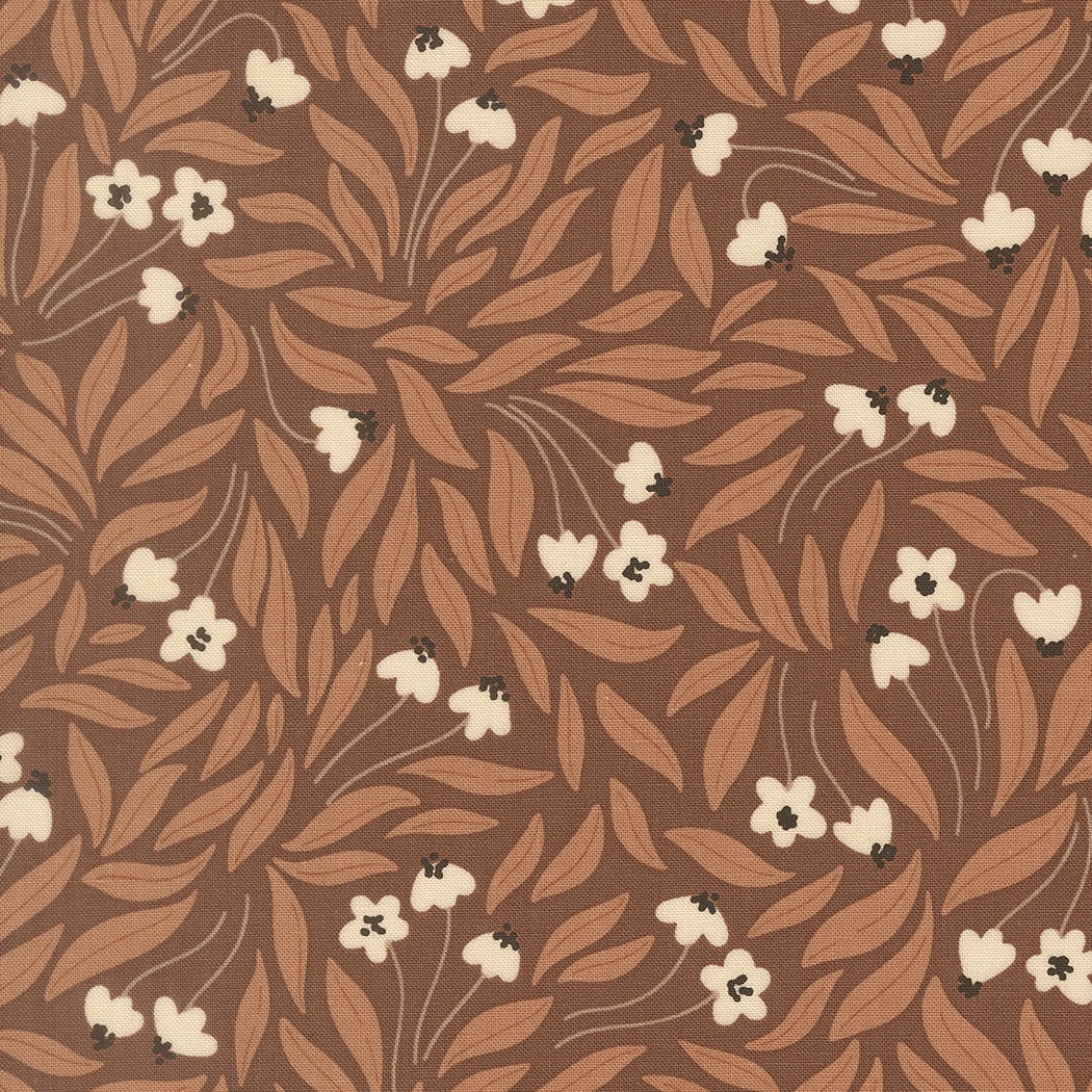 Natures Sketchbook Flowy Flowers Bark M3907315 by Elena Amo for Moda fabrics (sold in 25cm increments)