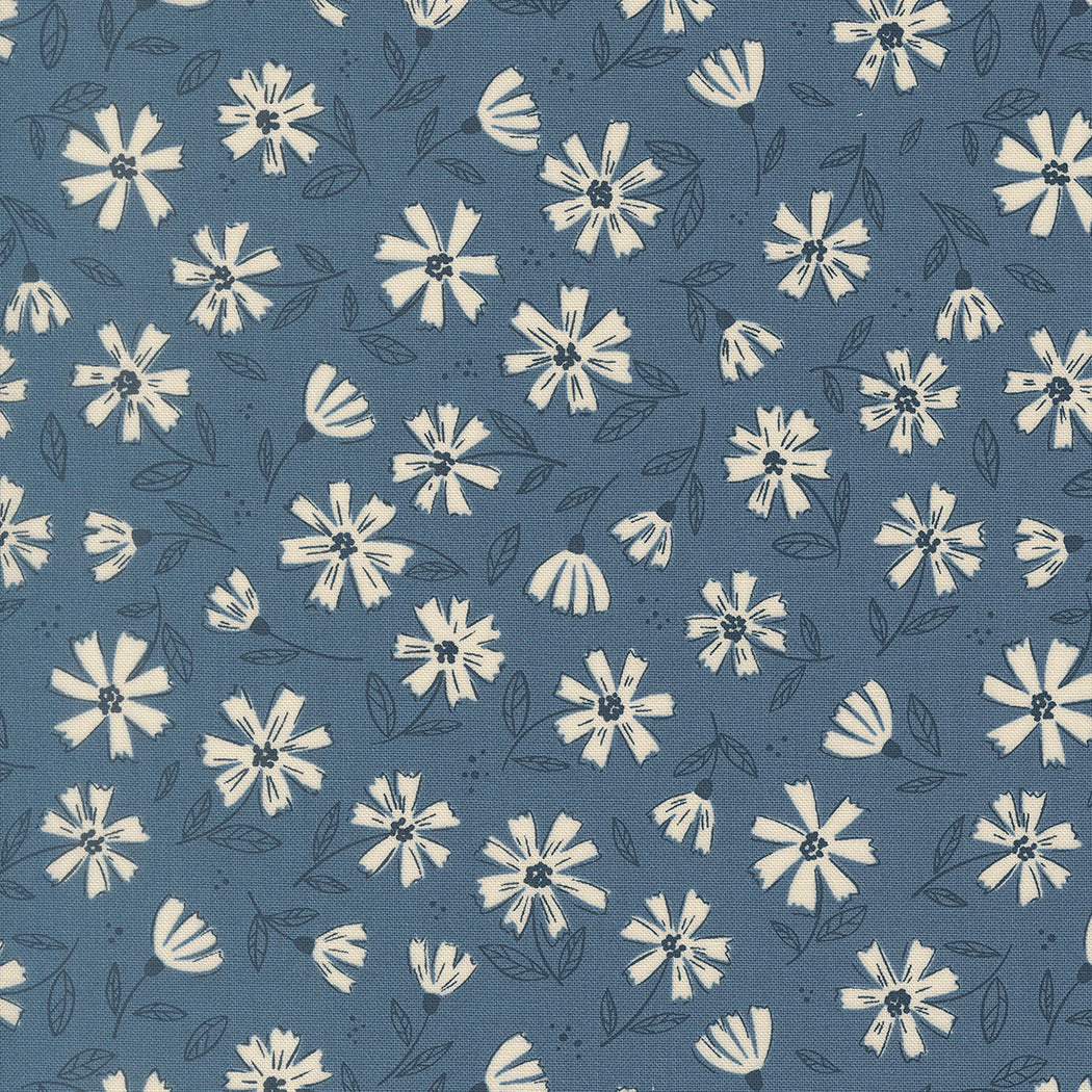Natures Sketchbook Flowers Dusk M3907417 by Elena Amo for Moda fabrics (sold in 25cm increments)
