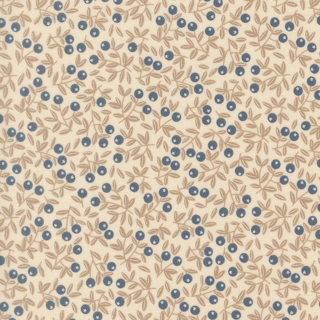 Natures Sketchbook Blueberries Pearl M3907611 by Elena Amo for Moda fabrics (sold in 25cm increments)
