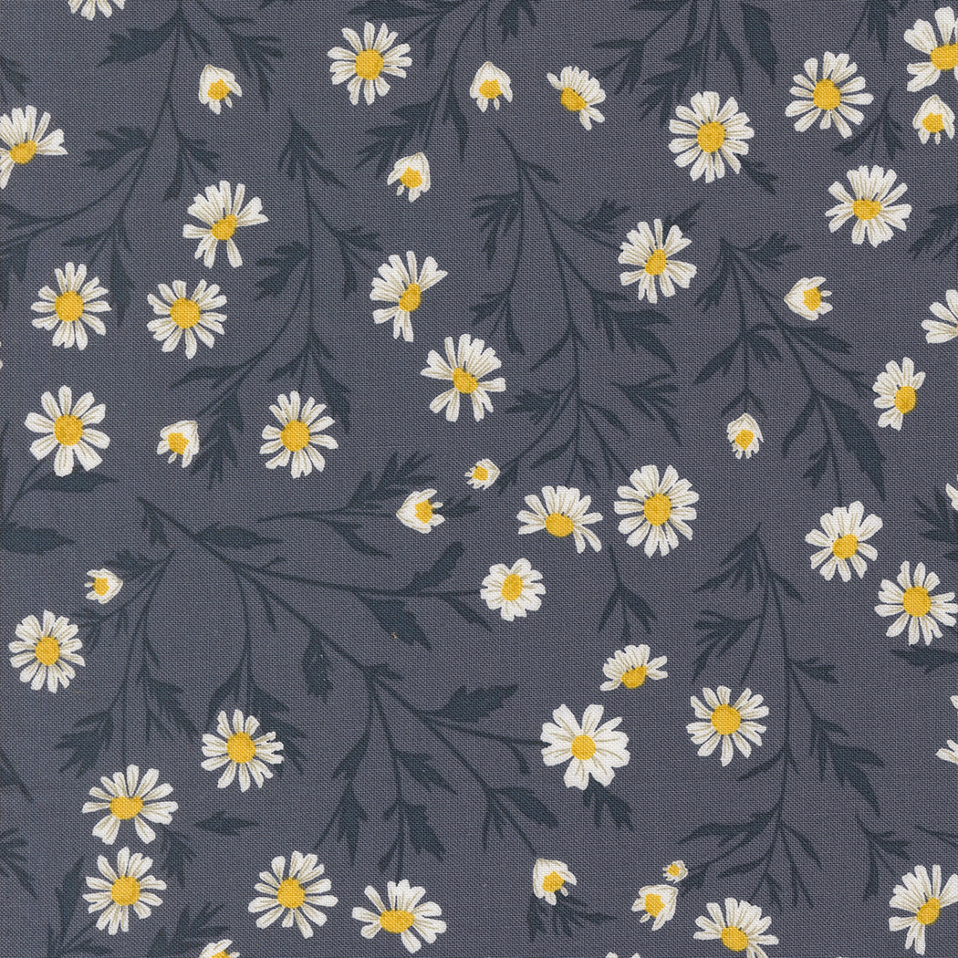 Sun Drenched Wild Daisy Chain Indigo M4320015 by Sweetfire Road for Moda fabrics (sold in 25cm increments)