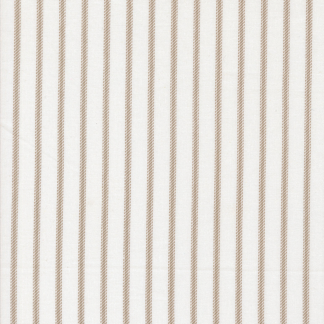 Sun Drenched Ticking Cloud Stone M4320611 by Sweetfire Road for Moda fabrics (sold in 25cm increments)